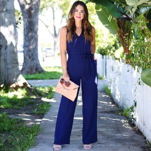 Wide leg Navy Jumpsuit